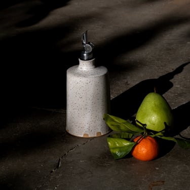 White Speckled Oil Bottle II