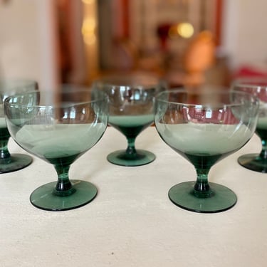 Green Cocktail Glassware - Set of 5 