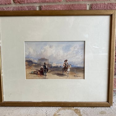 George Stubbs Watercolor on Paper 19th Century Free Shipping 
