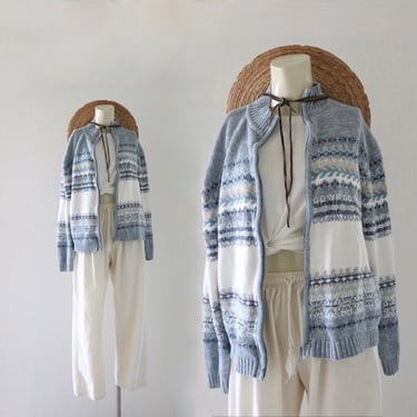 fair isle cardigan - l 