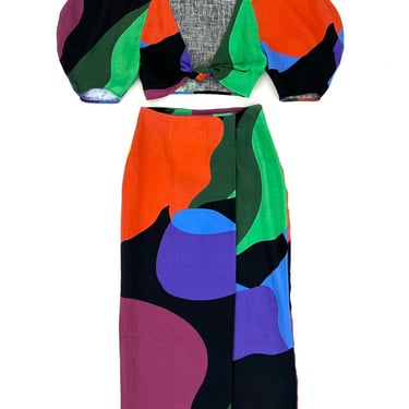 Mara Hoffman Linen Printed Skirt Set