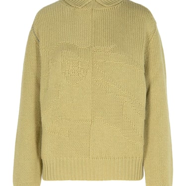Burberry Green Cashmere Turtleneck Sweater Woman