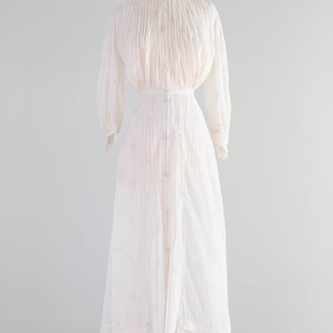 Exquisite Edwardian Cotton Rose Print Blouse & Skirt Set / Small