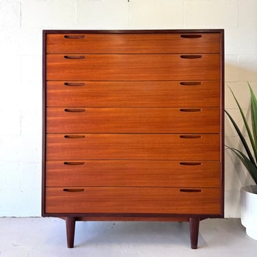 Danish Modern Teak Chest of Drawers by lb Kofod Larsen