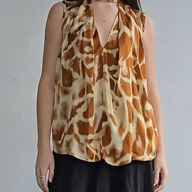 Plein Sud Flowy Leopard Silk Blouse