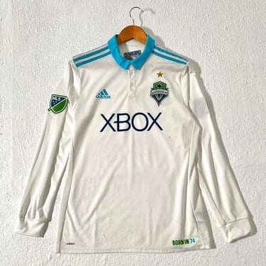 2018 Away Seattle Sounders Long Sleeve Adidas Kit Sz. L