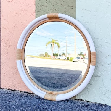 Modern Rattan Mirror