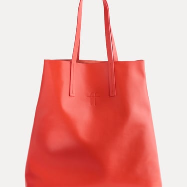 9981F_My Bag - Big Leather Shopper Bag - Orange