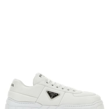 PRADA White leather sneakers