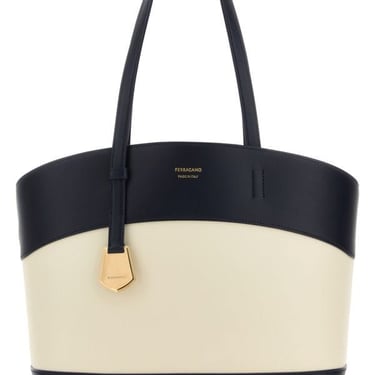 Salvatore Ferragamo Woman Two-Tone Leather Entry S Handbag