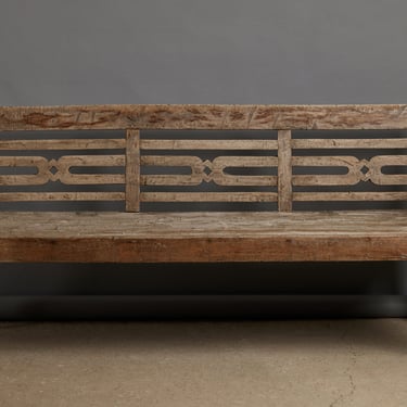 Weathered Teak Bench from Sumatra