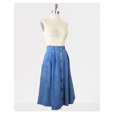 vintage 80's A-line denim skirt (Size: M)
