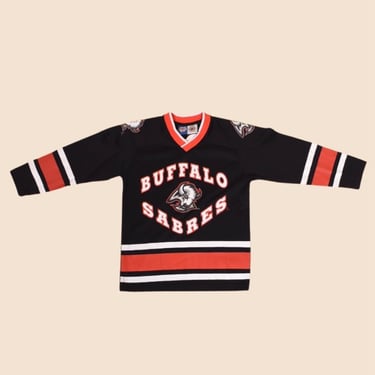 Black and Red 90s Buffalo Sabres Jersey By Professional Sports Club