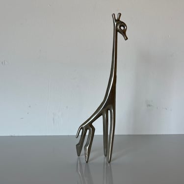 Frederic Weinberg Bronze Giraffe Sculpture, Signed 