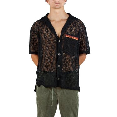 Morphew Collection Black Cotton Lace Shirt 