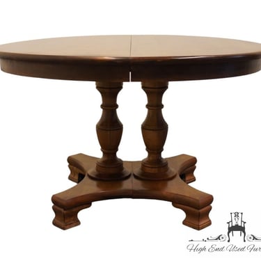 TEMPLE STUART Solid Hard Rock Maple Colonial Style 48" Round Pedestal Dining Table 