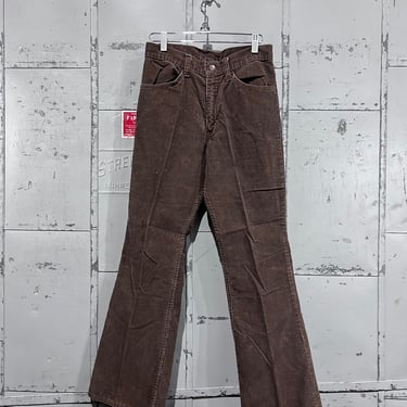 Size 26 x 28 70s 80s  Levi’s 519 corduroy brown  Denim Jeans  fit flare fit bootcut 