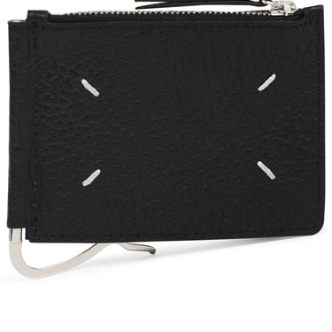 Maison Margiela 'Four Stitches' Black Leather Card Holder Women