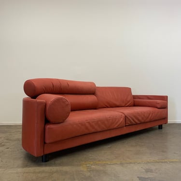 80’s Mixed Object Leather Sofa 