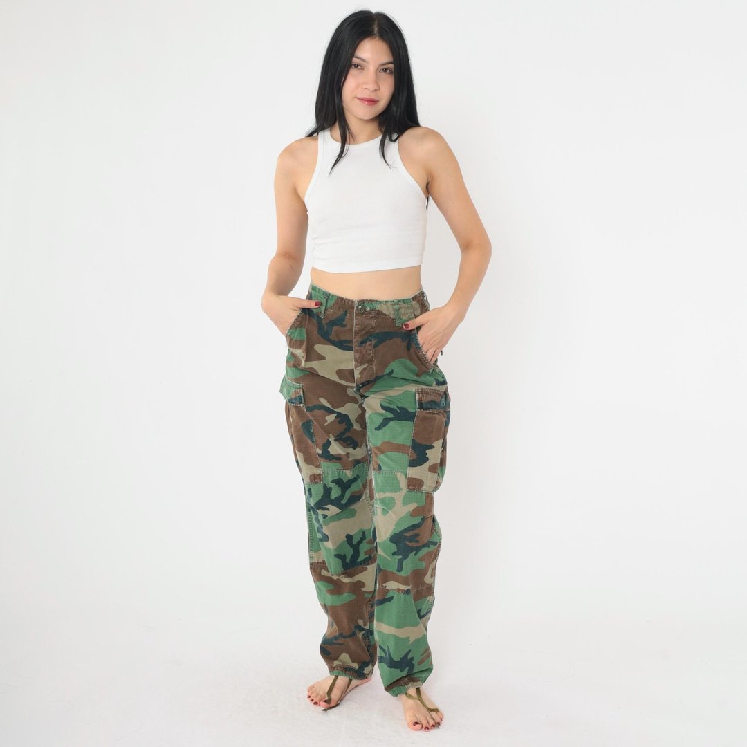 Vintage 1990s Army Military Winter Camouflage Pants - Etsy