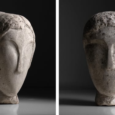 Two-Faced Carved Stone Head