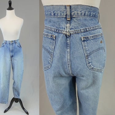 80s 90s Chic Jeans - 29" waist - Faded Light Blue Denim - Relaxed Fit Tapered Leg - Vintage 1980s 1990s - 31" inseam 
