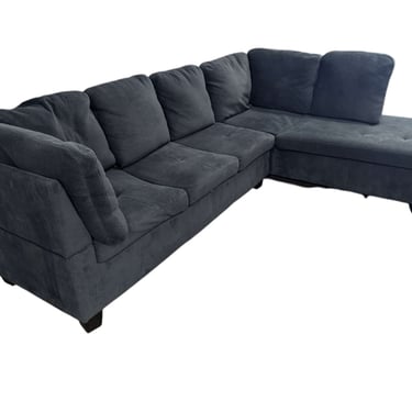 Dark L Sectional w/ Chaise