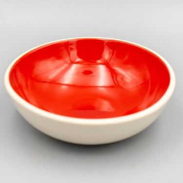 Heath Ceramics Coupe Line Red Gloss Dessert Bowl | Vintage California Pottery 