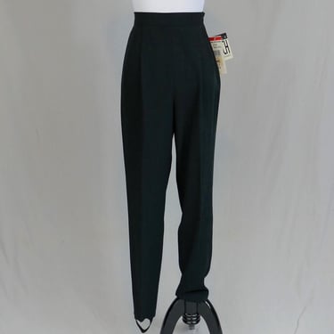 80s 90s Stirrup Pants - NWT Deadstock - Black - High Rise Waist - Counterparts - Vintage 1980s 1990s - M L 