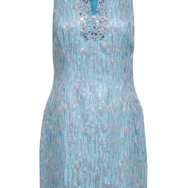 Lilly Pulitzer - Turquoise & Silver Textured "Airy" Shift | Current  Boutique - DMV - Bethesda, Clarendon, DC, Old Town | ATTIC