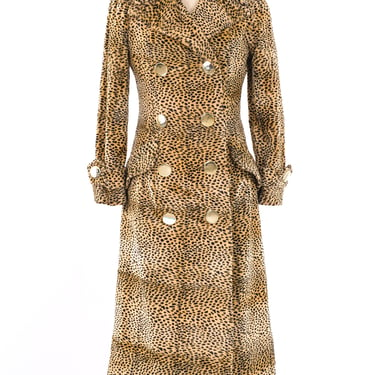Leopard Printed Faux Fur Coat