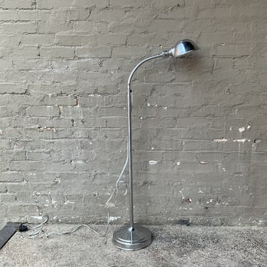 Industrial Chrome Floor Lamp