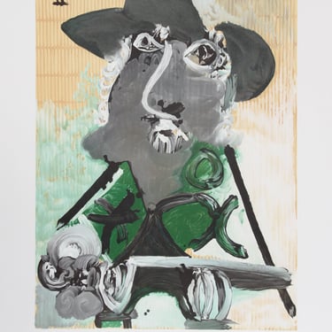 Portrait d'Homme au Chapeau by Pablo Picasso, Marina Picasso Estate Lithograph Poster 