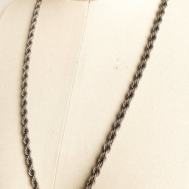 Vintage Tiffany Sterling Rope Chain Necklace