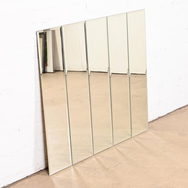 Mid-Century Modern Five-Panel Beveled Wall Mirror, 1970s