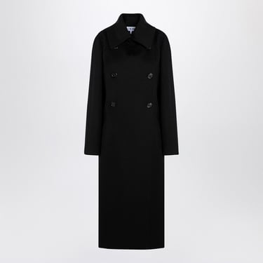 Loewe Black Wool Double-Breasted Coat Women