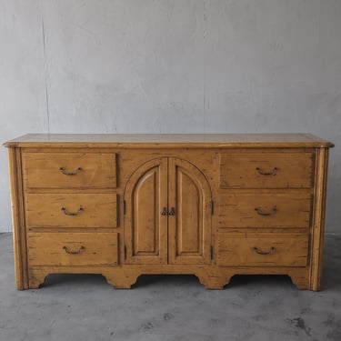 Rustic Spanish Oak Credenza 