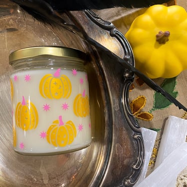 Seasonal Hand Poured Soy Candles. Pumpkin Roll. Pumpkin Print. Limited Time Only 