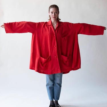 Red Silk Smock Top | Donna Karan 