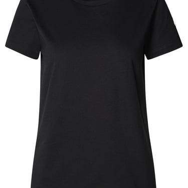 Moncler Black Cotton T-Shirt Woman