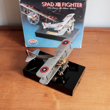 Vintage Metal model Airplane Radio Spad XIII fighter  / Original box 