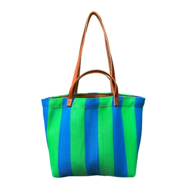 Mini Market Bag | Green and Blue