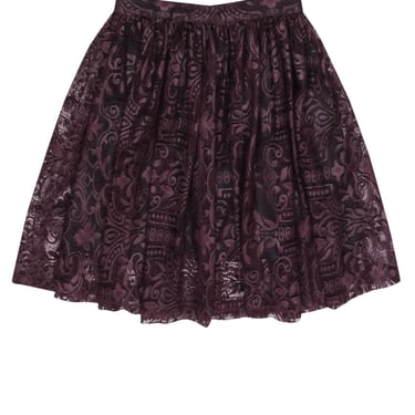 Parker – Purple Lace A-Line Skirt Sz 4