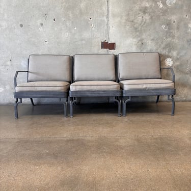 Cast Aluminum Three Piece Patio Sofa