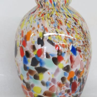 Murano Mid Century Multicolored Art Glass Italian Glass Vase 3048B