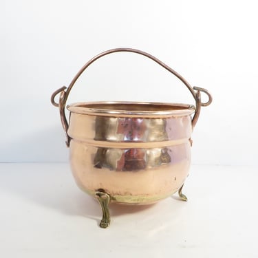 Vintage Copper Cauldron - Halloween Witch's Cauldron 