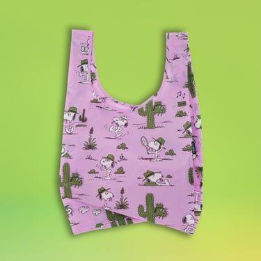 Baby Baggu Reusable Tote - Pink Spike Snoopy