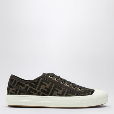 Fendi Domino Low Top Sneaker In Jacquard Ff Fabric Men