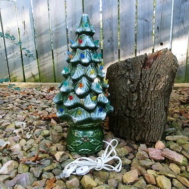 Vintage Trim N Glo 18" Ceramic Christmas Tree 