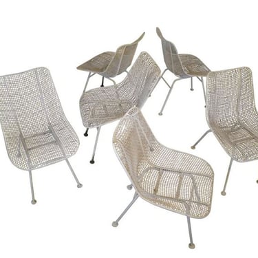 X--SOLD--VINTAGE Russell Woodard 'Sculptura' Outdoor Chairs (6 AVAILABLE)